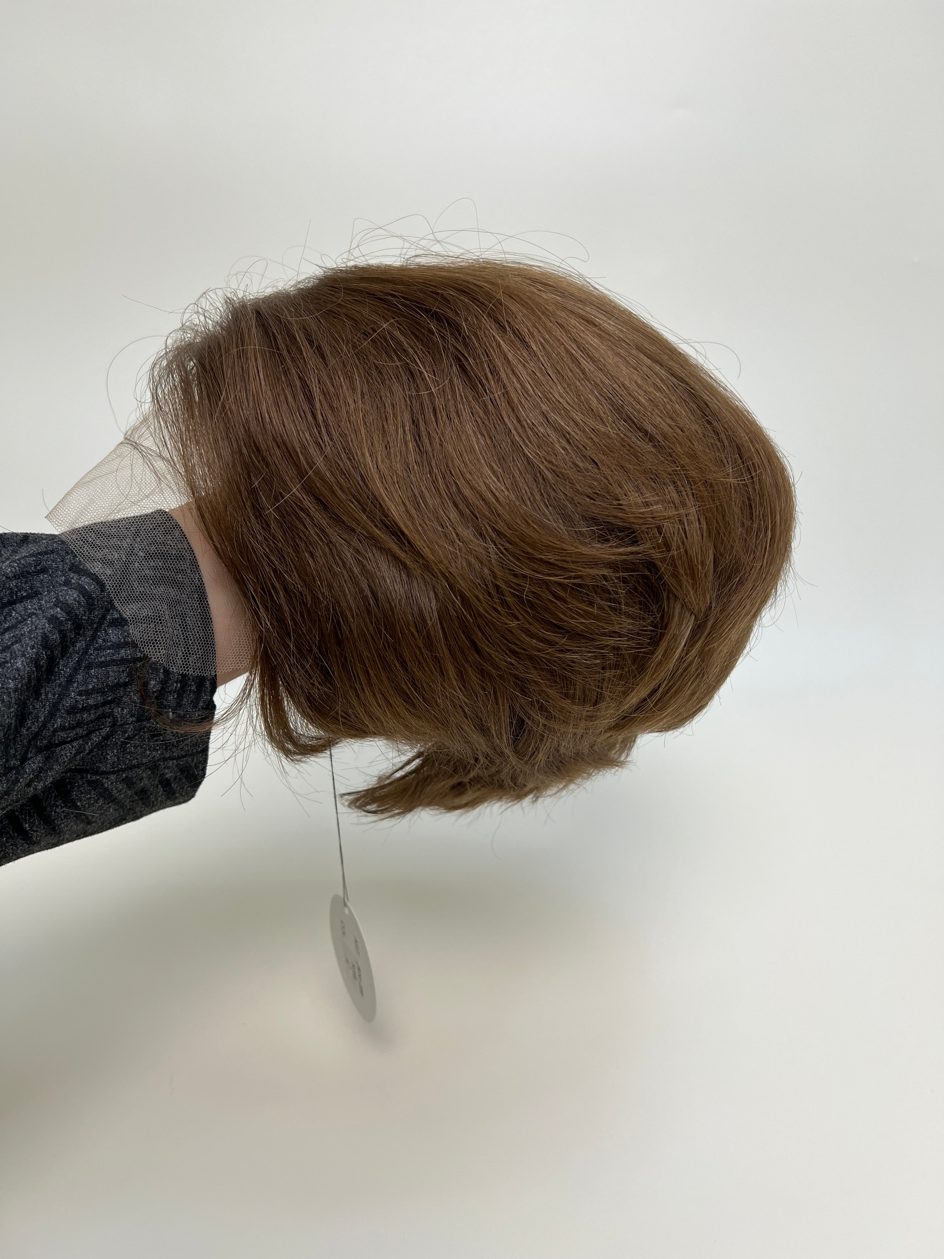 SilkCraftWigs JW70 | 6 Inch Straight Human Hair Wig | Realistic Jewish Hairline & European Hair | Color NC6 | 120% Density