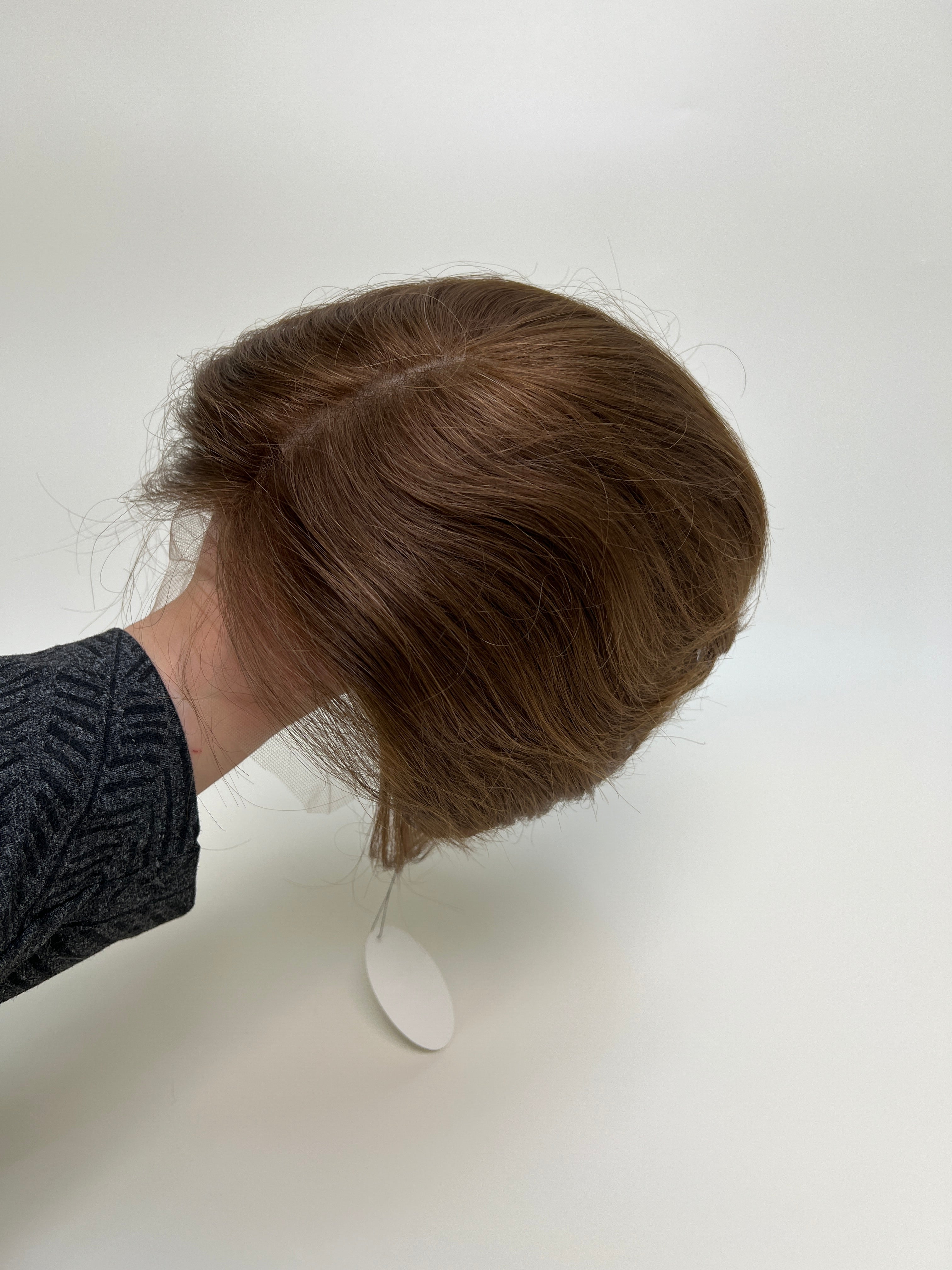 SilkCraftWigs JW70 | 6 Inch Straight Human Hair Wig | Realistic Jewish Hairline & European Hair | Color NC6 | 120% Density