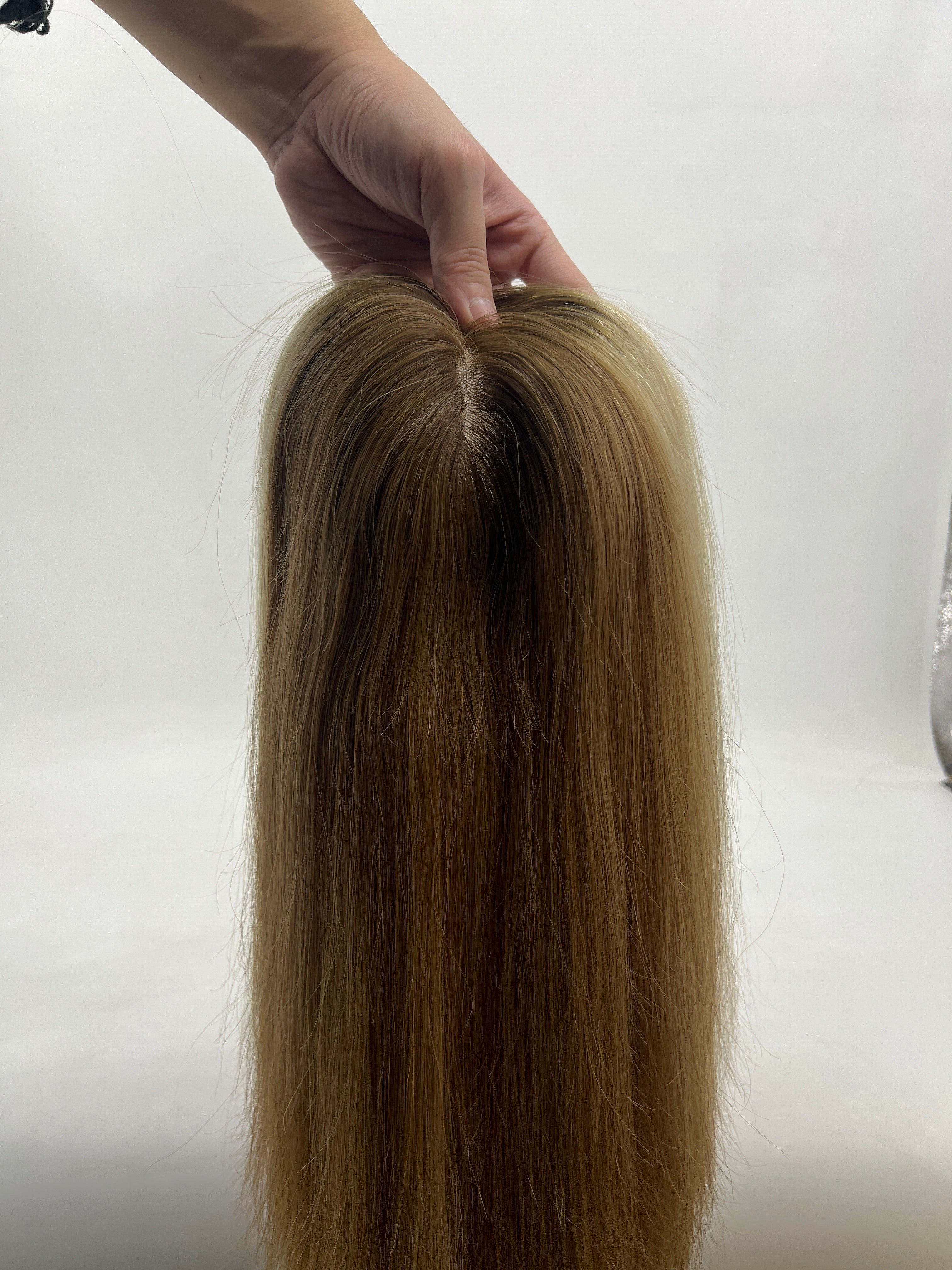 BLT-FS121 | 8x8 Silk Top & Wefted Back Wig | Straight Virgin Hair | T4/8/60 Blend | SilkCraft Wigs