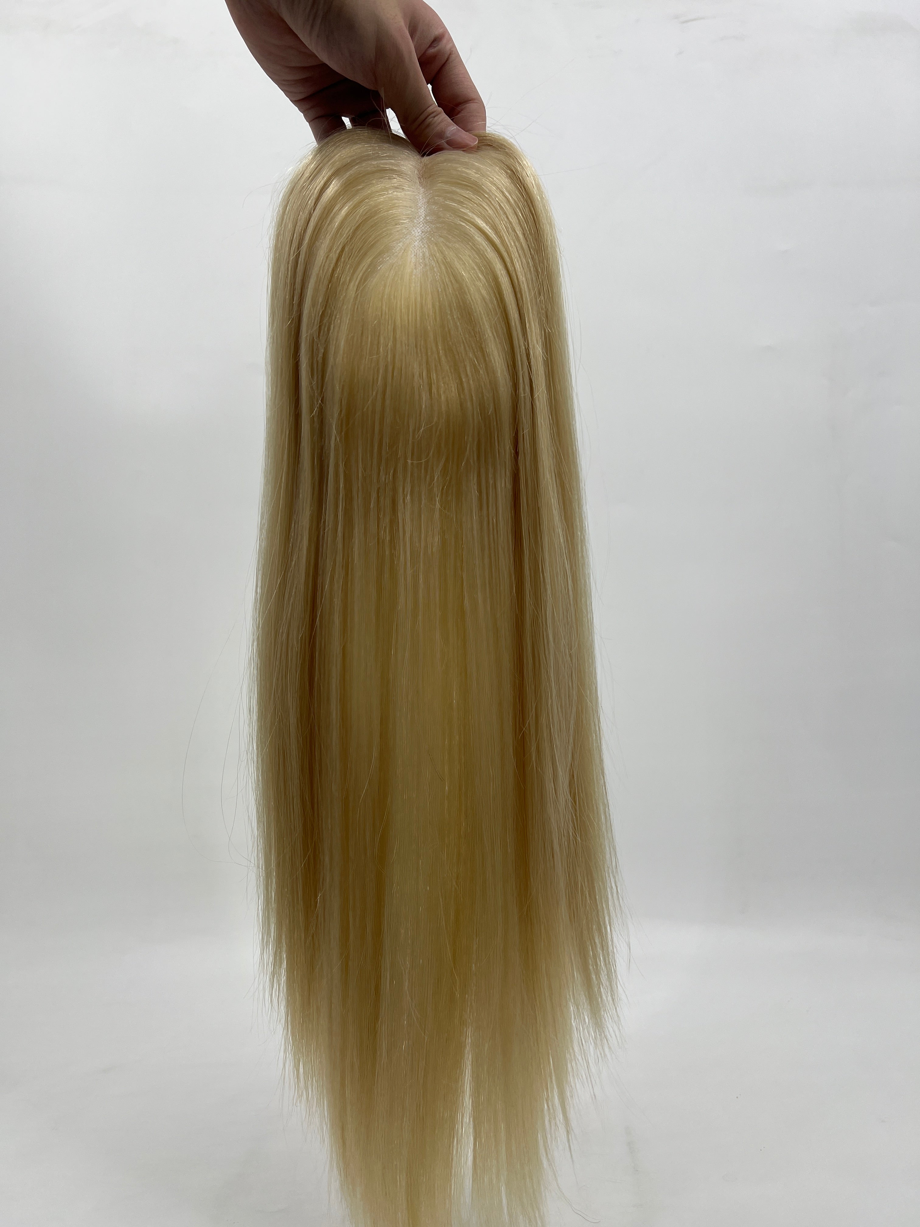 BLT-FM210 | 5x6″ Mono Straight Virgin Hair Weft – Platinum Blonde 613#