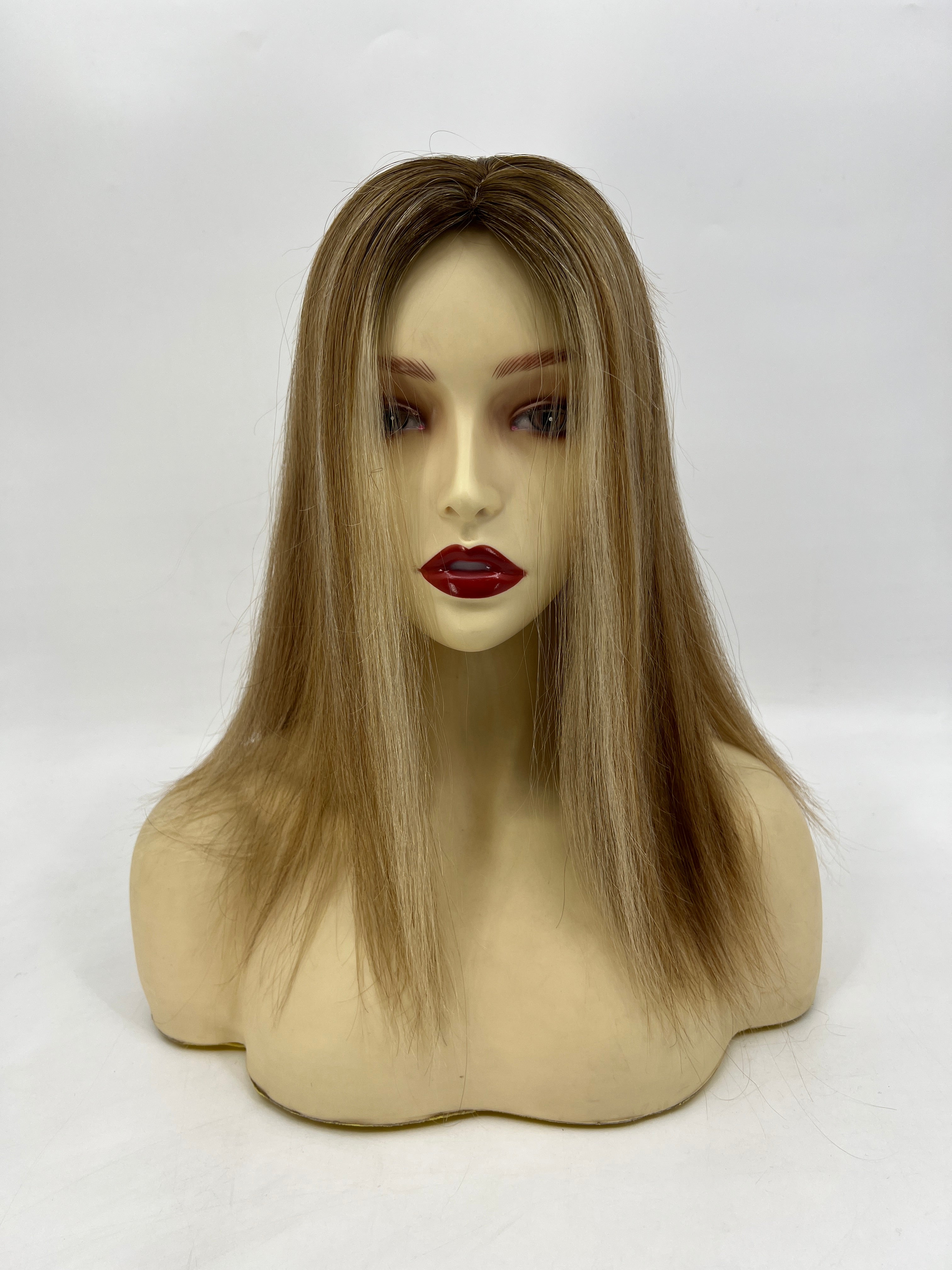 BLT-FS101 | 6×6.5″ Silk Top Wig | Premium European Straight Hair | T4/8/60 Sun-Kissed Blend