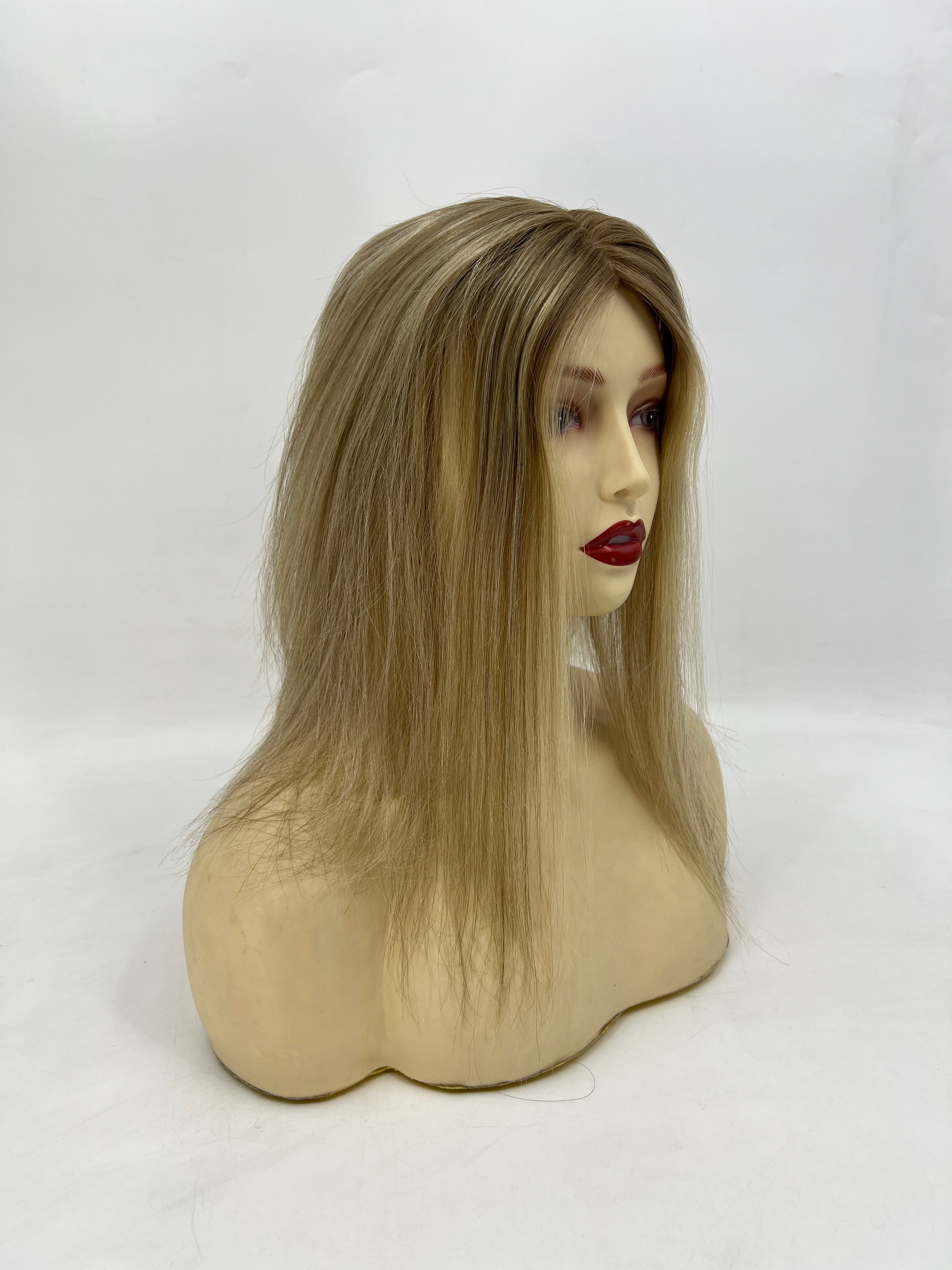 BLT-FS101 | 6×6.5″ Silk Top Wig | Premium European Straight Hair | Rich R24A# Brown