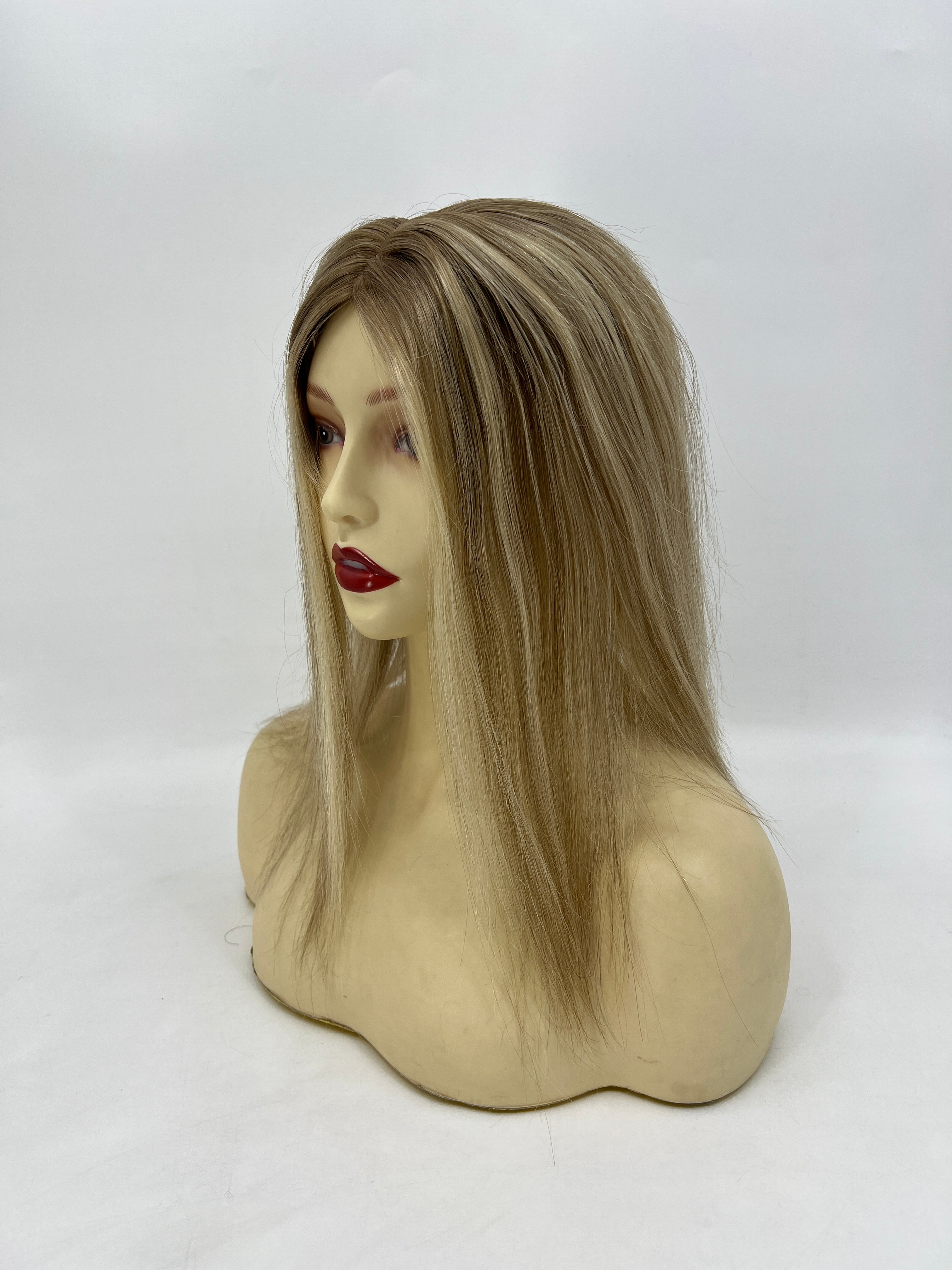 BLT-FS101 | 6×6.5″ Silk Top Wig | Premium European Straight Hair | Rich R24A# Brown