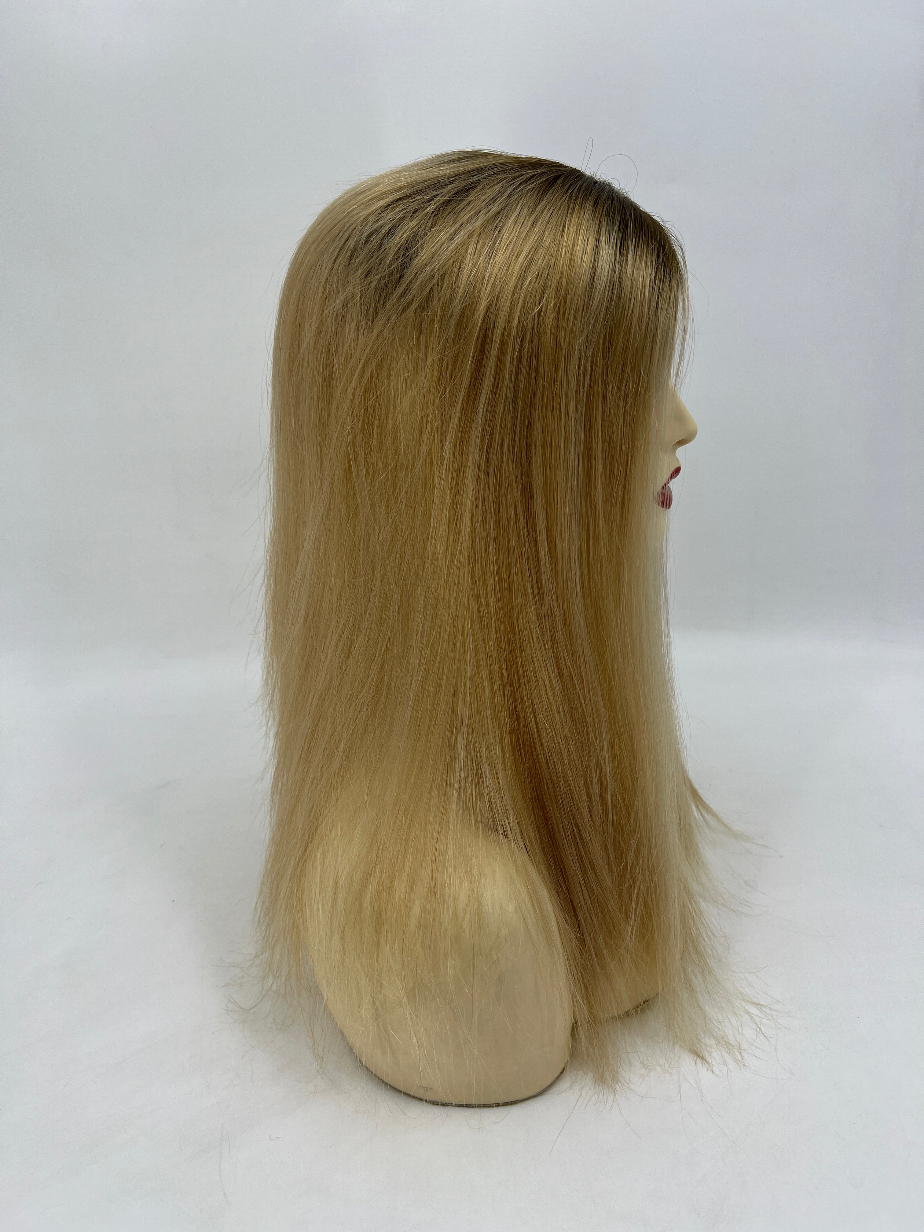 BLT-FS101 | 6×6.5″ Silk Top Wig | European Hair with R25AL#-24-613R Balayage | 130% Density