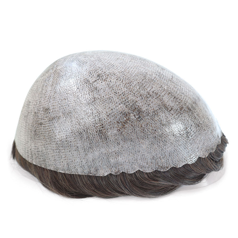 ISKIN #4 Men‘s Hair Replacement System | 8″x10″ Skin Base | V-Loop Technique | Silkcraft Wigs