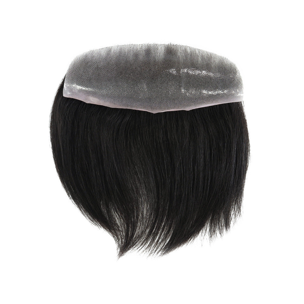 FRTXL #NC Men‘s Hairpiece with Bangs | 7"x18" Front Hairline System | Ultra-Thin PU | Silkcraft Wigs