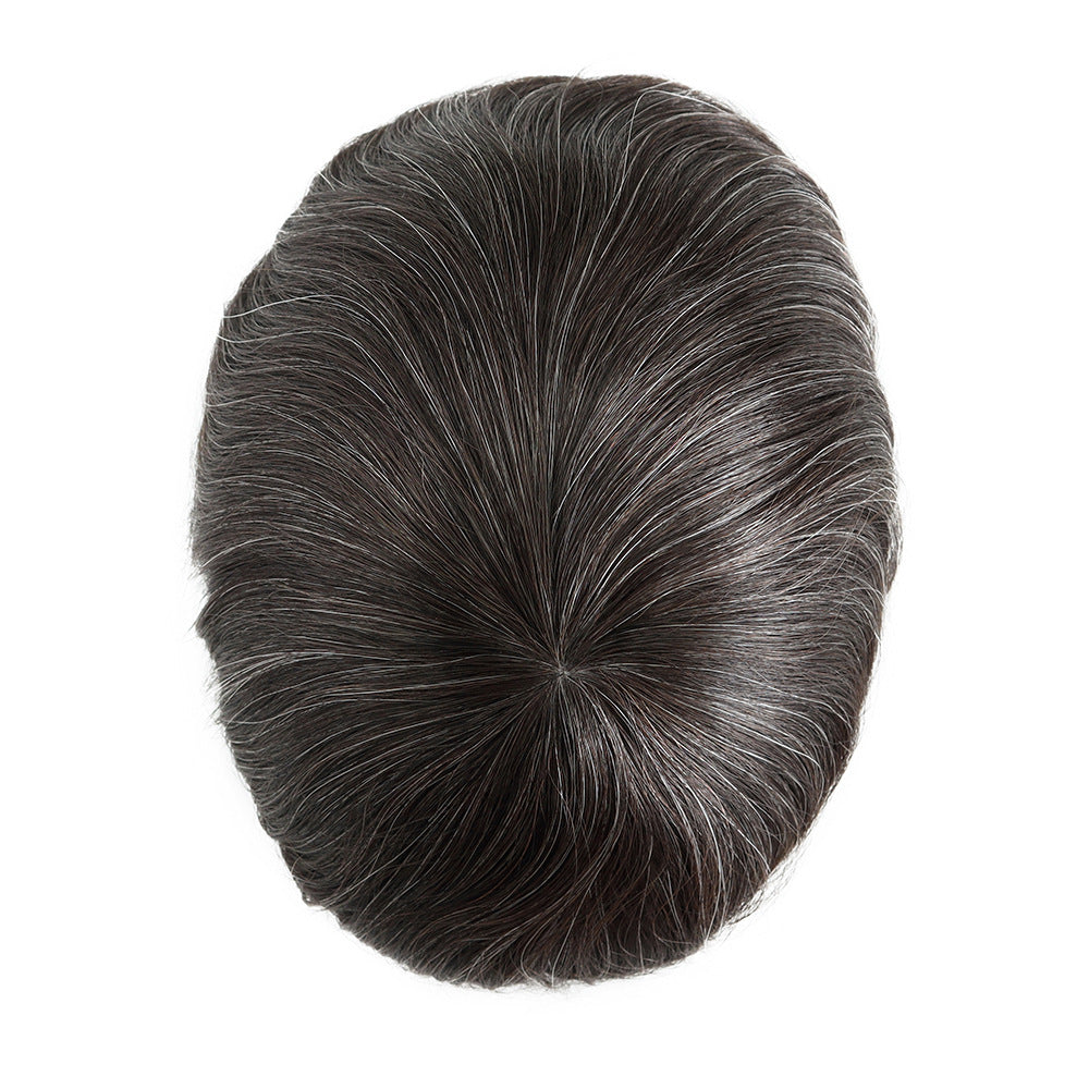 RF INJ #1B Men‘s Toupee | 8"x10" Durable Hair System | V-Loop Injection | 9" Length | Silkcraft Wigs