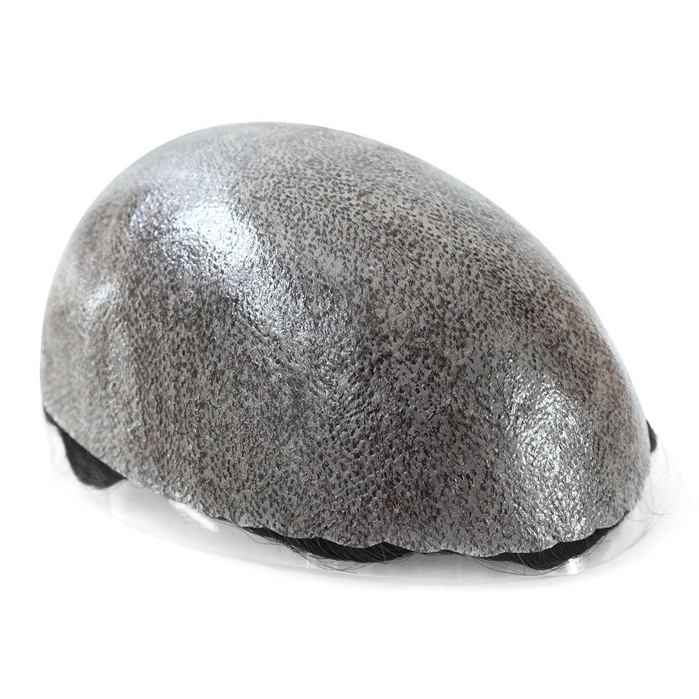 SilkCraftWigs ISKIN | 8×10″ Skin Base Hair System | Salt & Pepper Gray Series | 8 Shades | Hand-Tied