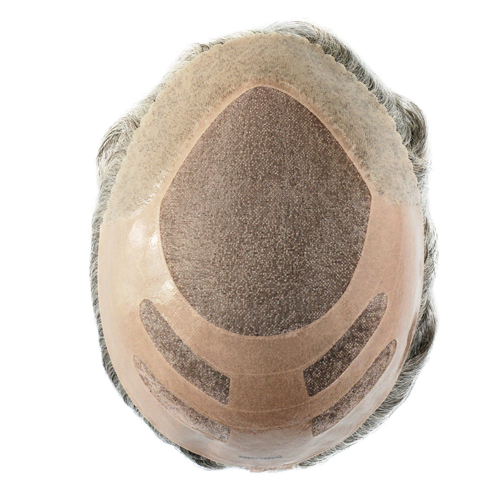 SilkCraftWigs BOND 8x10" Men's Hair System | MONO + Lace Base | Hand-Tied | Multi-Color