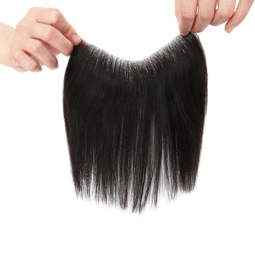 FRTL #NC Men‘s Frontal Hairpiece with Bangs | 4"x18" Ultra-Thin PU Base | Pre-Styled