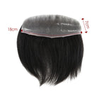 FRTXL #NC Men‘s Hairpiece with Bangs | 7"x18" Front Hairline System | Ultra-Thin PU | Silkcraft Wigs