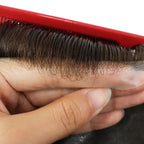 SilkCraftWigs CNG 8x10" PU Base Hair System | #4-#4ASH Shades | Hand-Tied