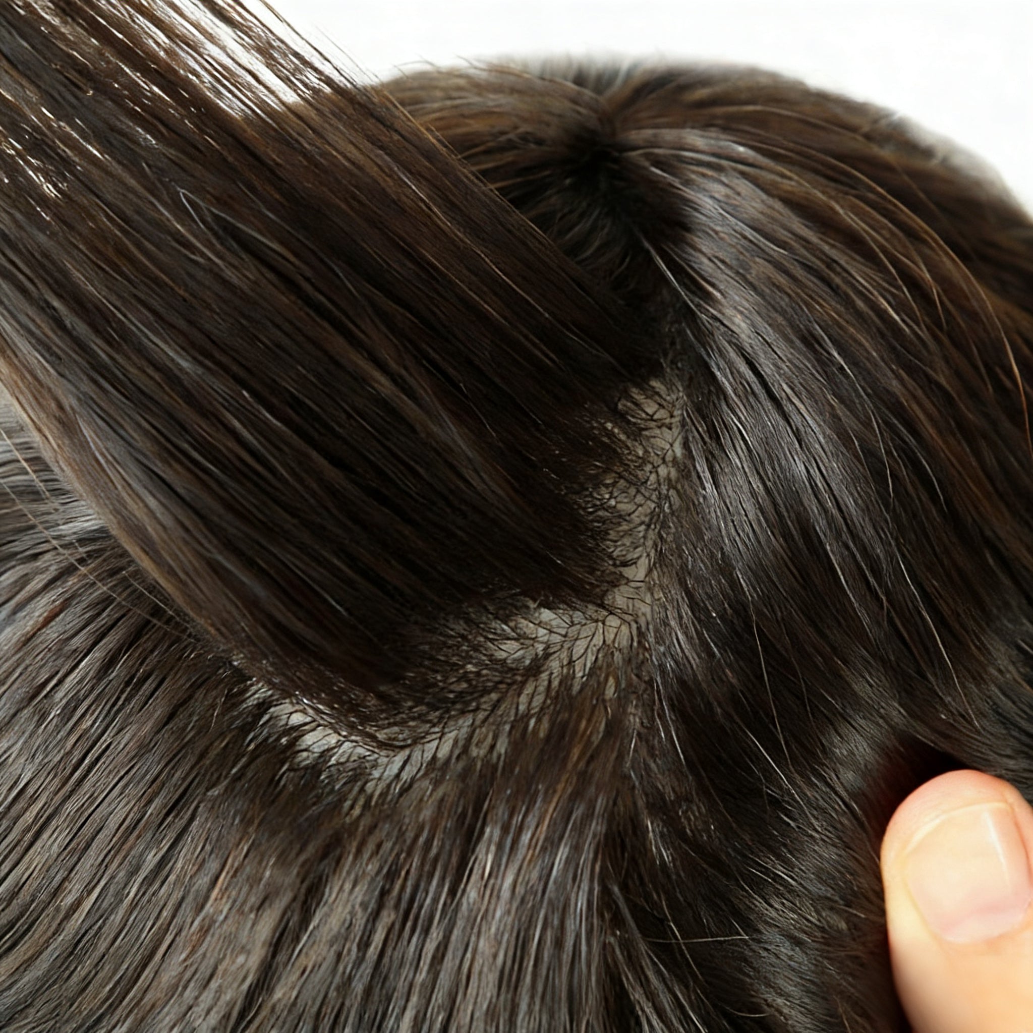 Silkcraft Wigs New I-Lace Hair System for Men – Lace Front Injected Skin Toupee 8 Inch Human Hair