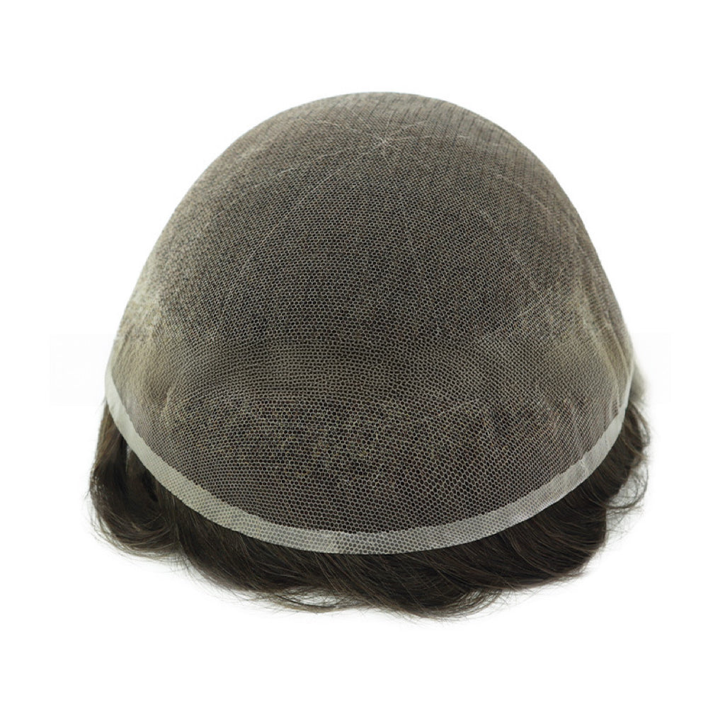 Silkcraft Wigs Full Swiss Lace Hair System for Men – 8x10 Natural Human Hair Toupee 6 Inch