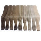Rooted Ombre Bronde 18" Nano Tip Hair Extensions – Premium Virgin Human Hair