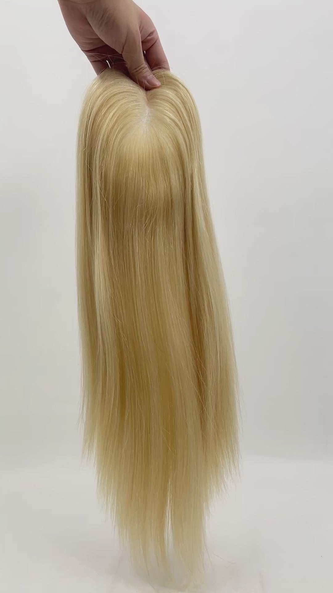 BLT-FM210 | 5x6″ Mono Straight Virgin Hair Weft – Platinum Blonde 613#