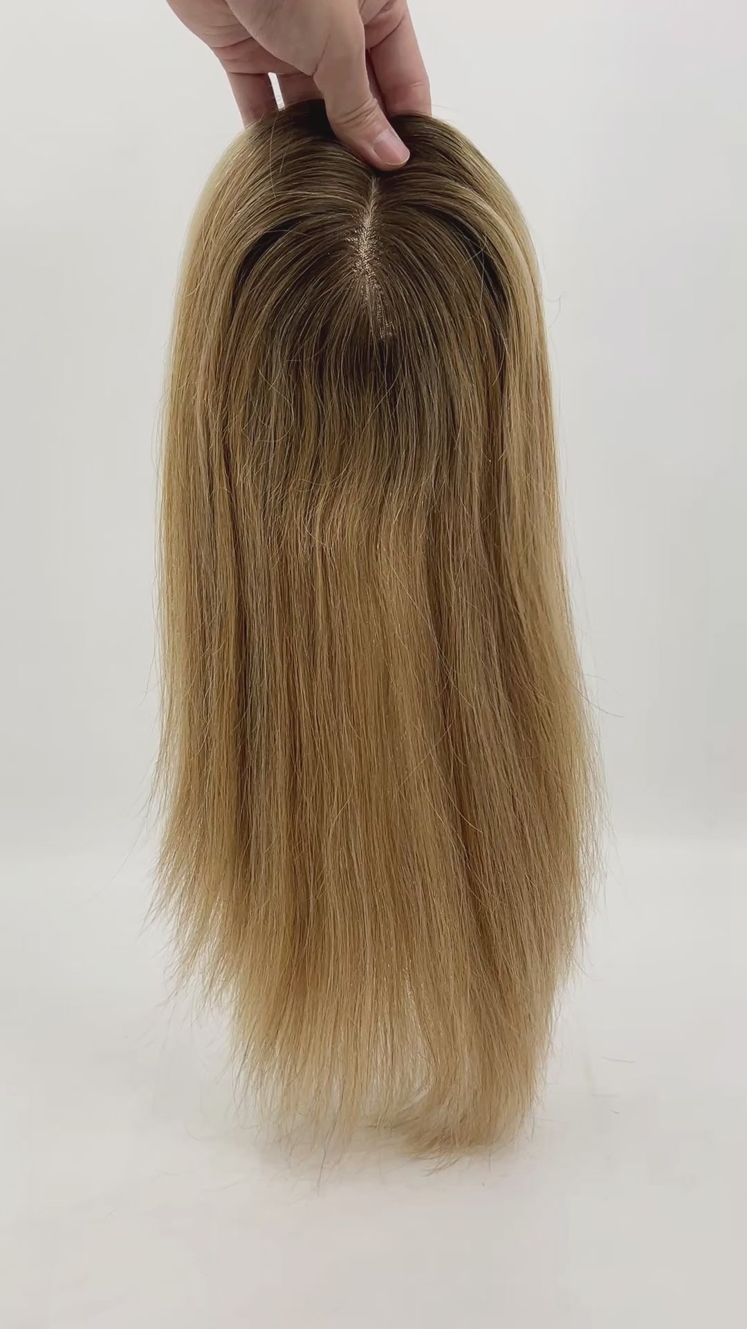 BLT-FS101 | 6×6.5″ Silk Top Wig | Premium European Straight Hair | T4/8/60 Sun-Kissed Blend