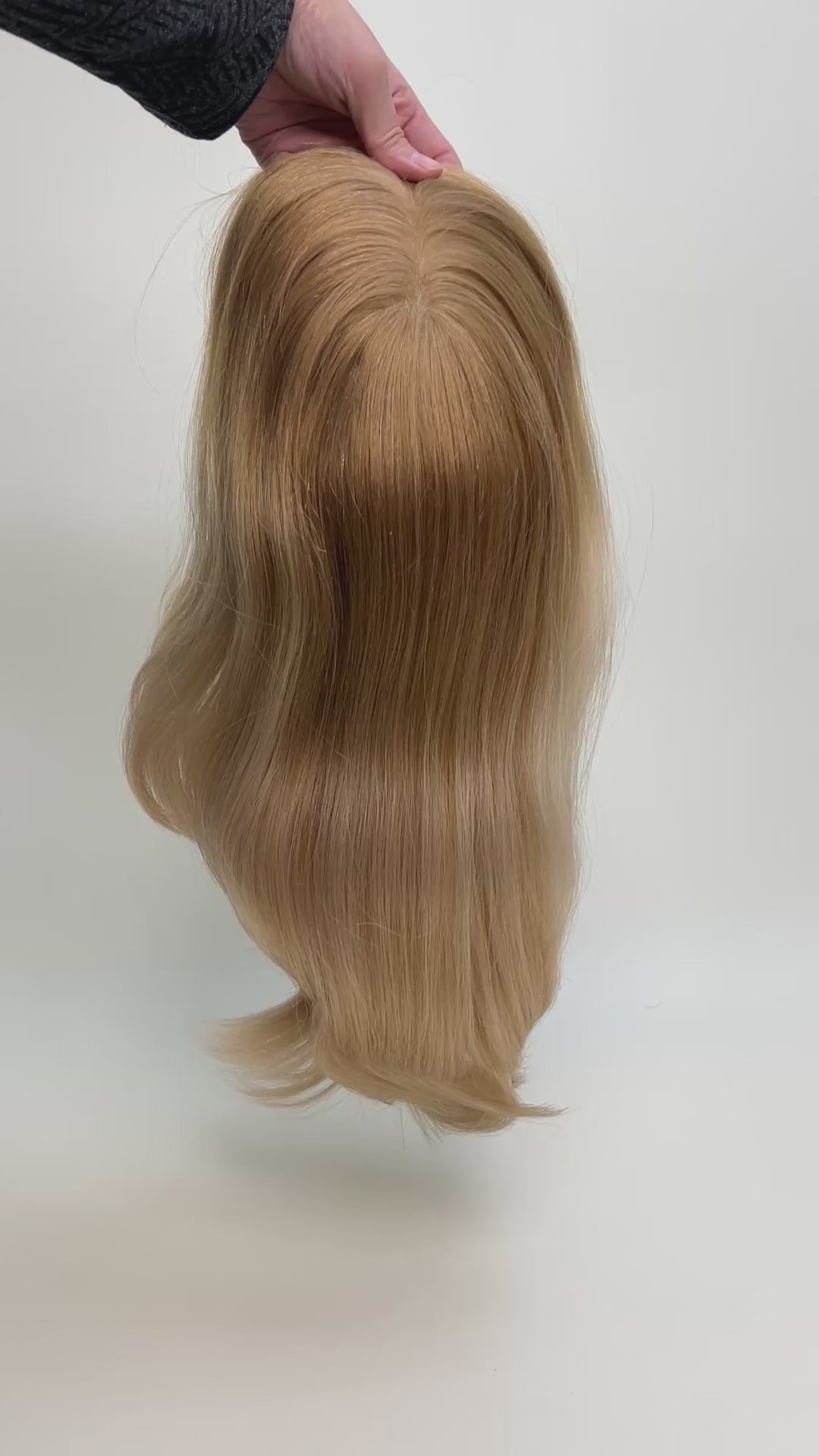 SilkCraftWigs JW23 | 12.5″ Natural Straight Human Hair Wig | Injection Top & Machine Weft | Color #8/24/27-8R