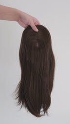 SilkCraft Wigs |  Silk Top Hair Topper | 5.5″x6.5″ Base | 16″ Straight | 120% Density
