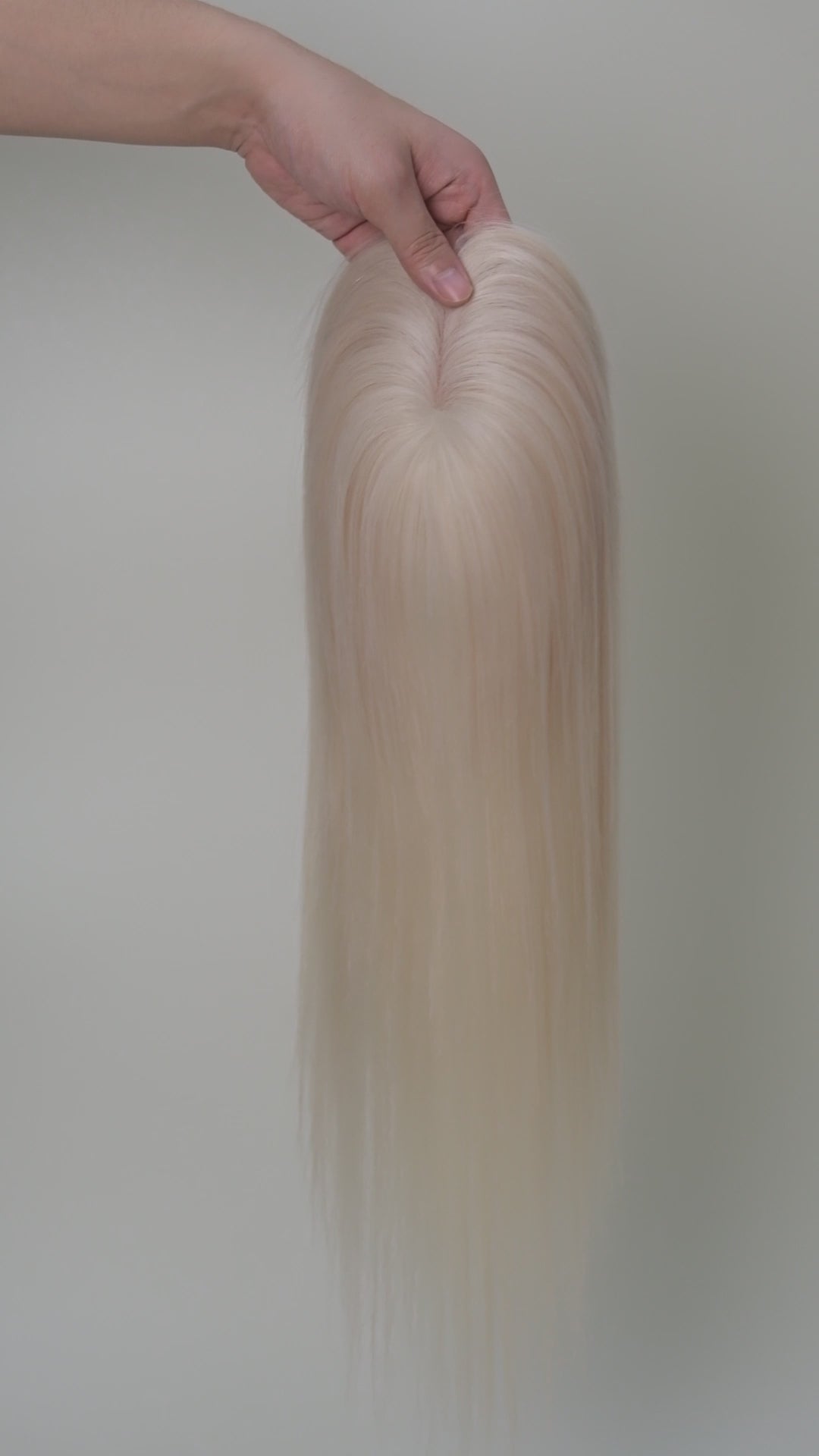 SilkCraft Wigs | 3×5″ Mono Top Hair Topper | Pure Snow White | 130% Density | Straight | 12″ to 18″ Lengths