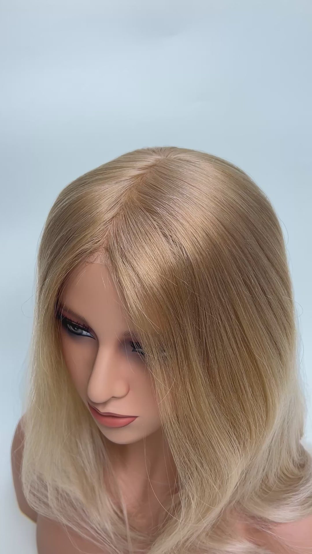 SilkCraftWigs MW51 | 13″ Straight Human Hair Wig | Welded Lace Front & Mono Top | 120% Density | 20+ Color Options