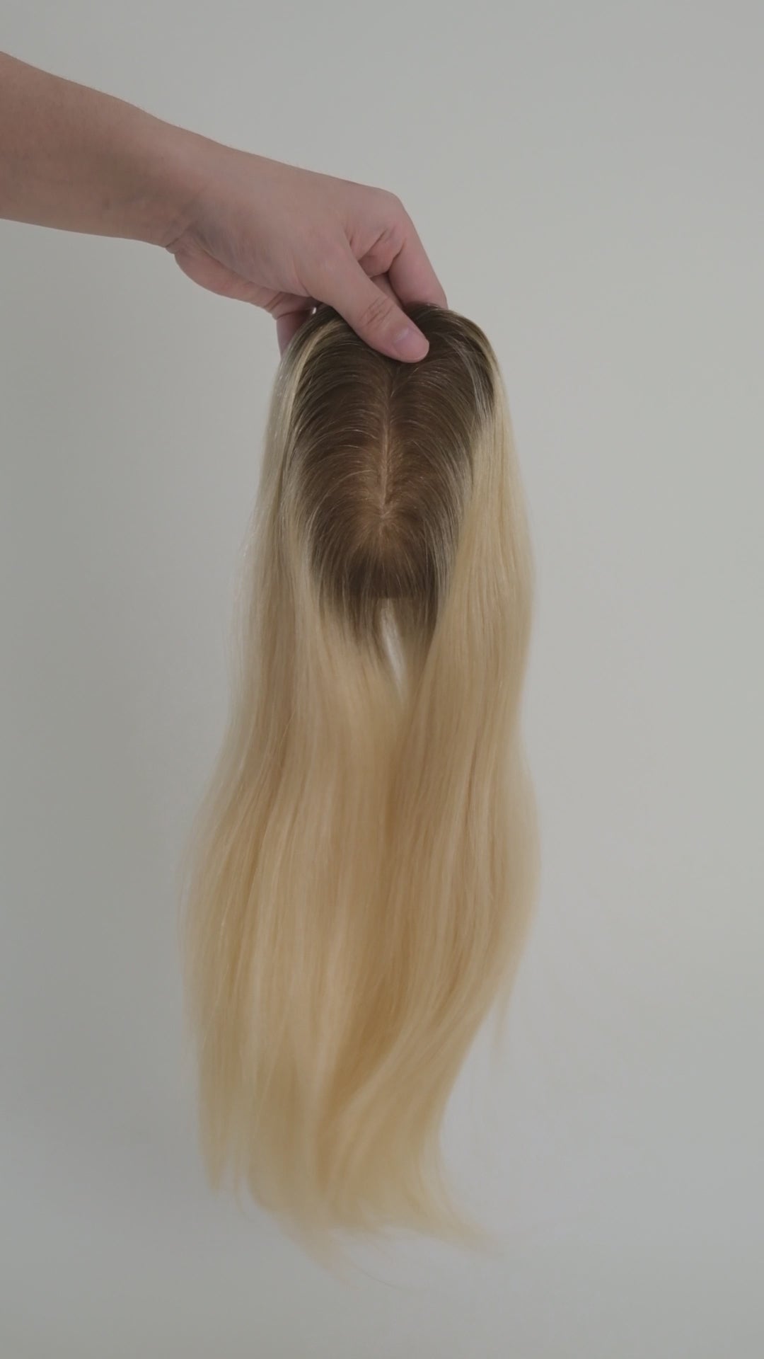 SilkCraft Wigs |  Injection Silk Top Topper | 3.1"x5.1" Base | 15" Straight | 100% Density | 3-Clip Security