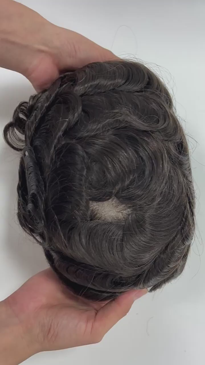 Silkcraft Wigs Low Density Swiss Lace Hair System for Men – 8x10 Natural Human Hair Toupee 6 Inch