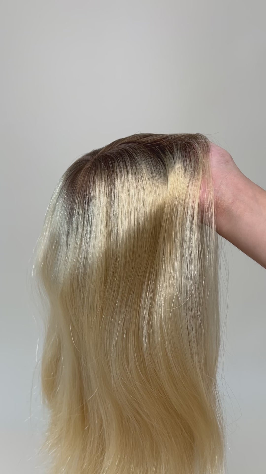 Needle-Injected PU Hair Topper | 100% Human Hair | Hand-Tied Realism | Medium-Length (14″-16″) | Heat Safe