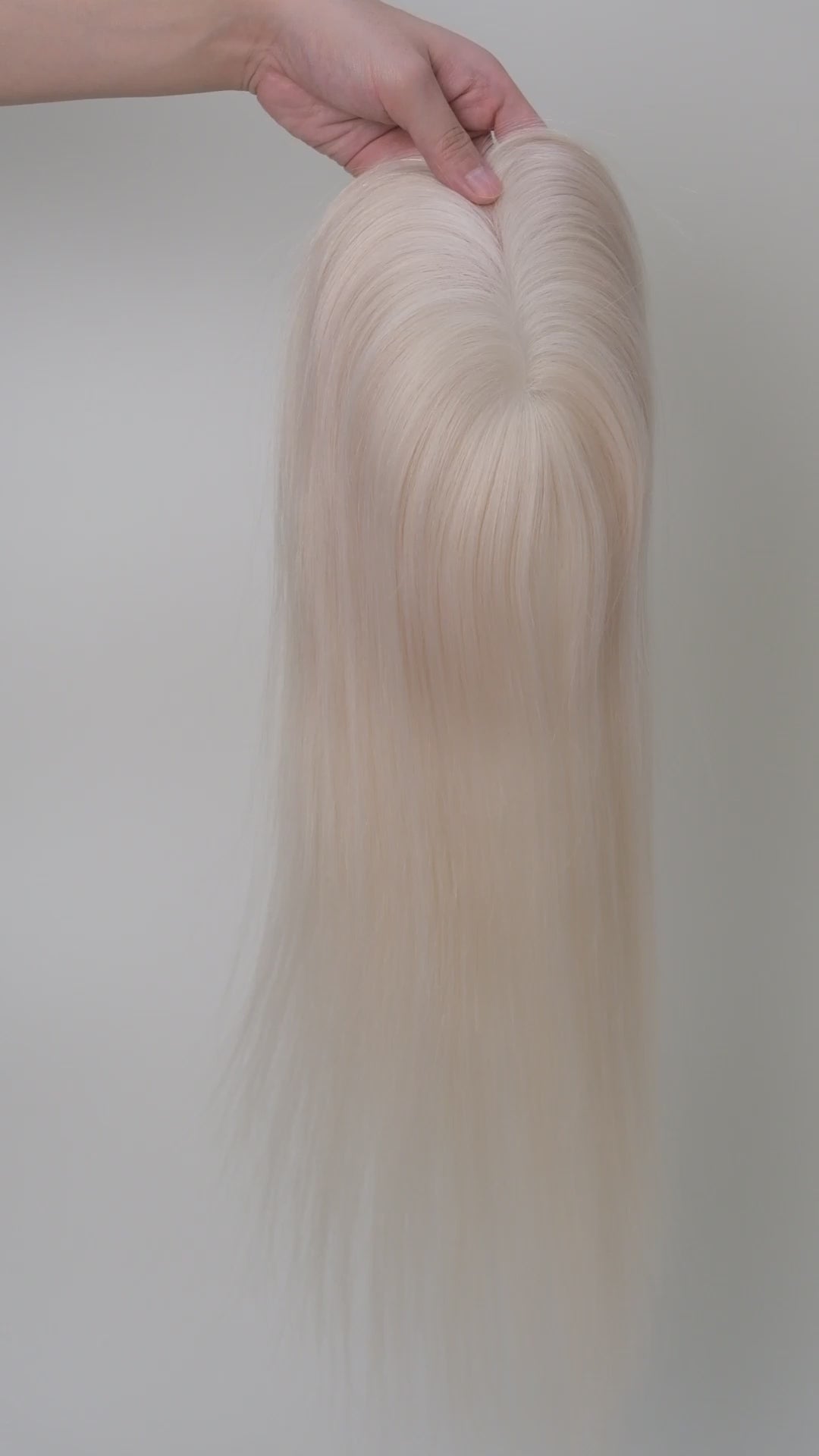 SilkCraft | 5.5″x6″ 3# Mesh Top Hair Topper | 100% Pure White | Human Hair | 12″-18″ Straight