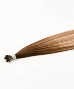 Rooted Ombre Bronde 18" Nano Tip Hair Extensions – Premium Virgin Human Hair
