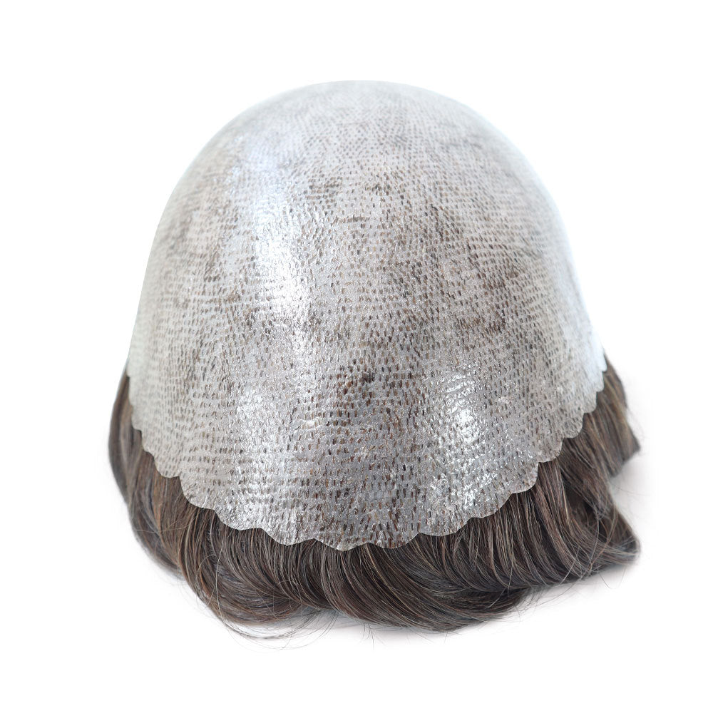 ISKIN #4 Men‘s Hair Replacement System | 8″x10″ Skin Base | V-Loop Technique | Silkcraft Wigs