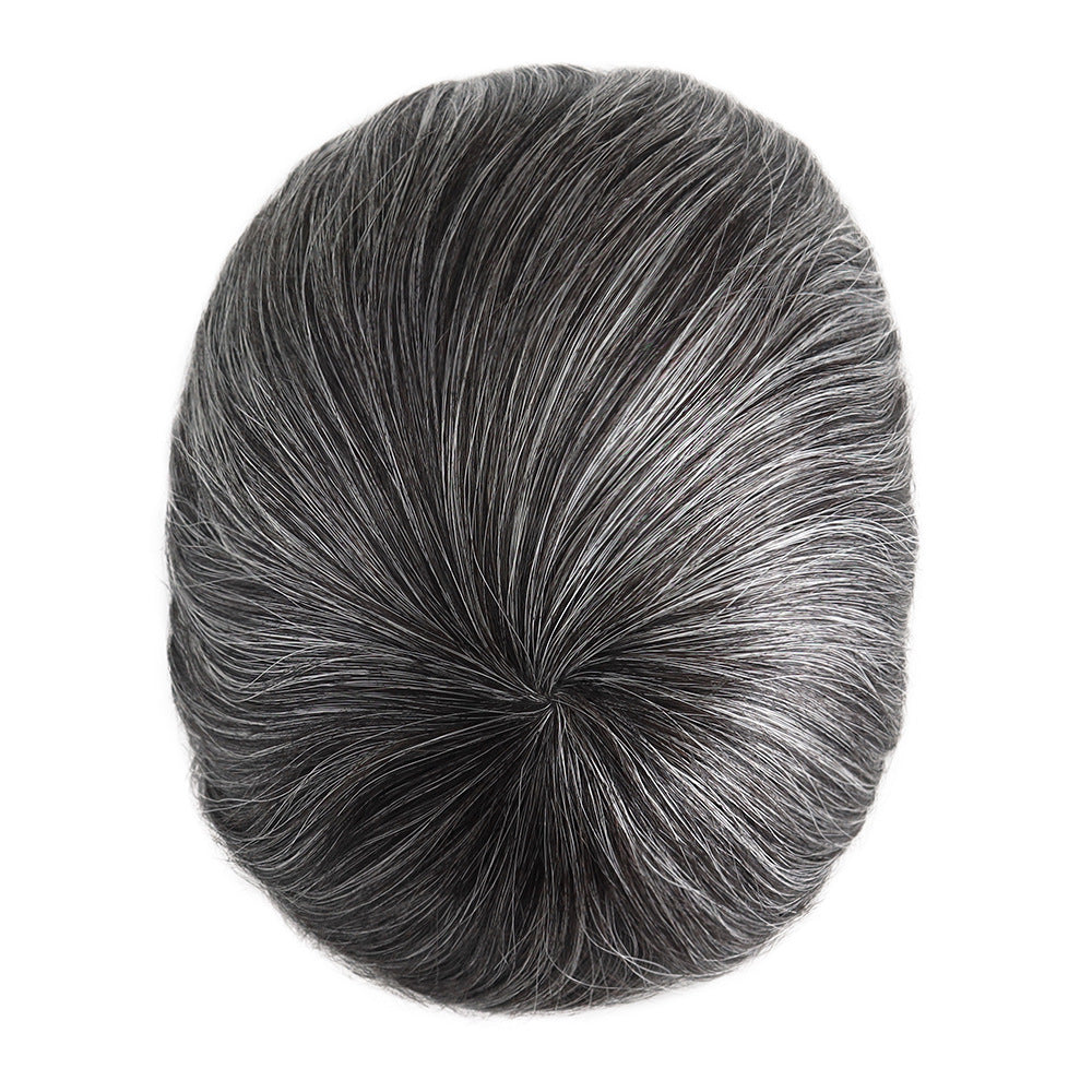 RF INJ #1B Men‘s Toupee | 8"x10" Durable Hair System | V-Loop Injection | 9" Length | Silkcraft Wigs
