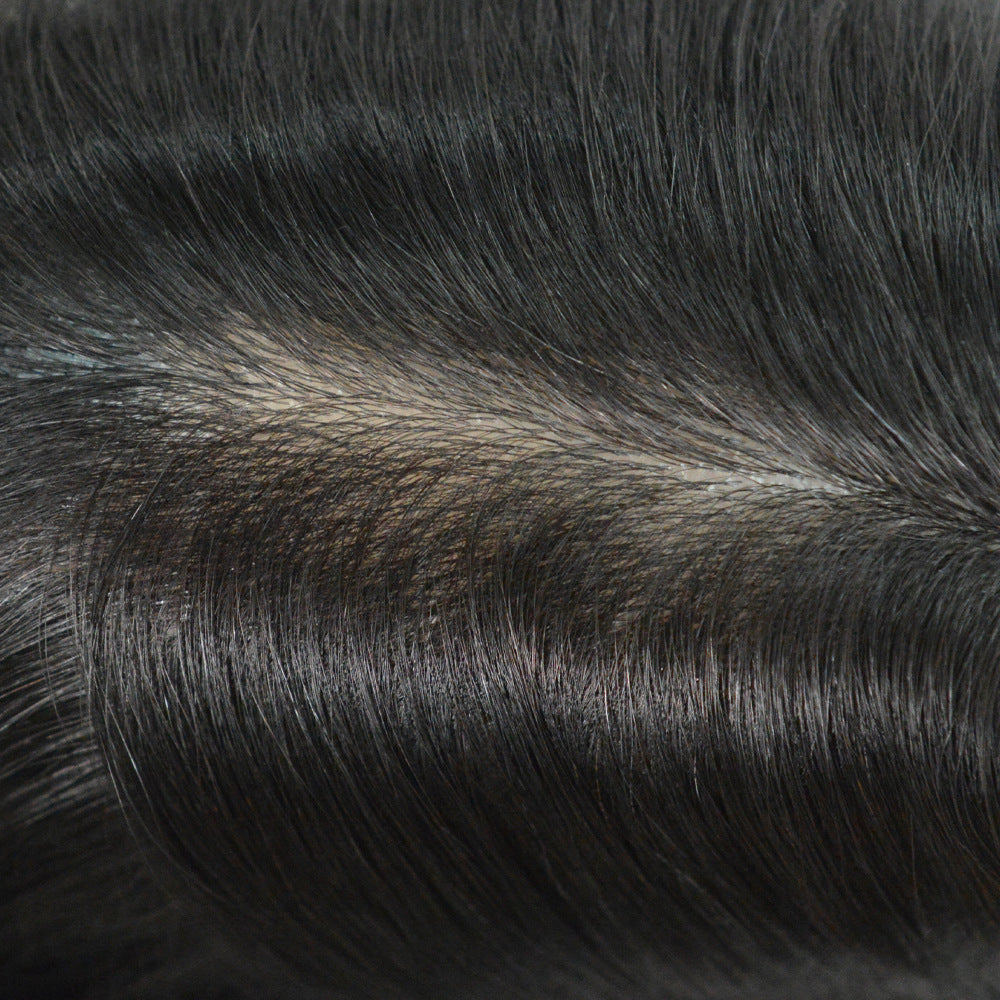 RF INJ #1B Men‘s Toupee | 8"x10" Durable Hair System | V-Loop Injection | 9" Length | Silkcraft Wigs