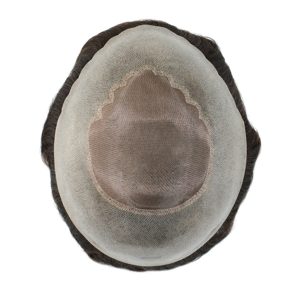 SilkCraftWigs ARES 8x10" Men‘s Hair System | PU Perimeter + MONO Top | Hand-Tied | Multi-Color