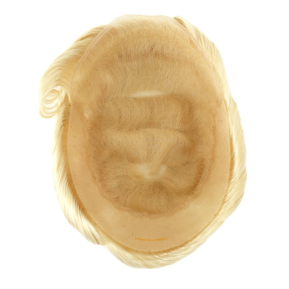 SilkCraftWigs BHQ6 8x10" Men's Hair System | Lace Front & Top + PU Back | Hand-Tied | Multi-Color