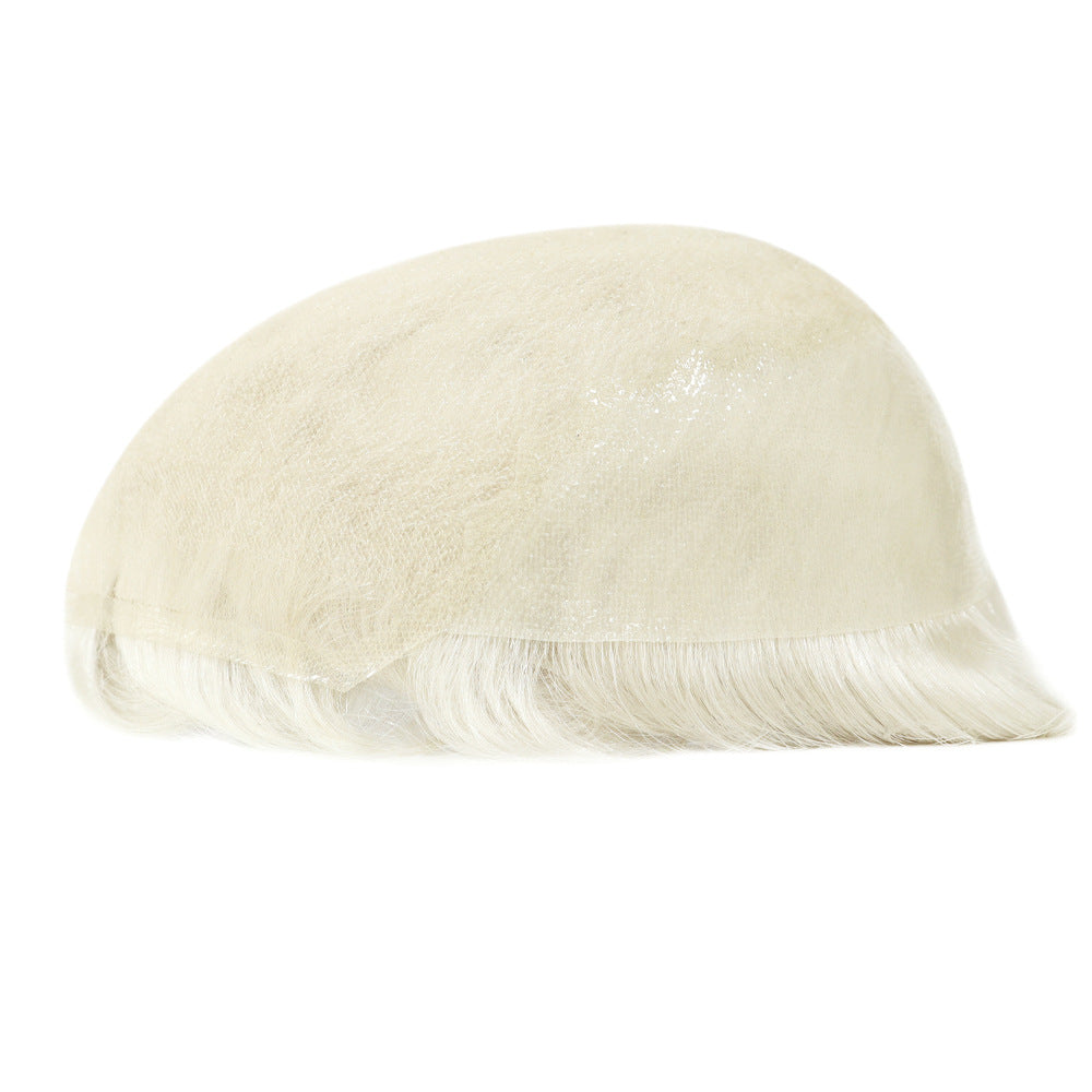 SilkCraftWigs BHQ6 8x10" Men's Hair System | Lace Front & Top + PU Back | Hand-Tied | Multi-Color