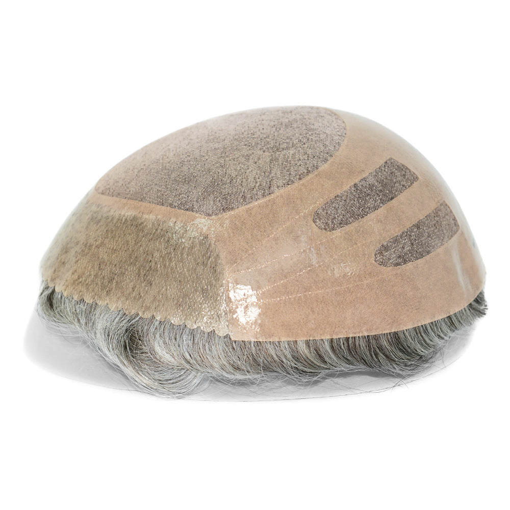 SilkCraftWigs BOND 8x10" Men's Hair System | MONO + Lace Base | Hand-Tied | Multi-Color