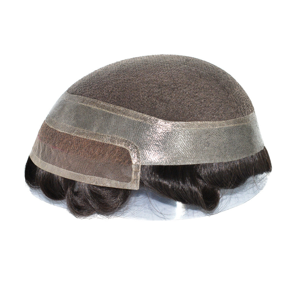 SilkCraftWigs 8x10" Men's Hair System | PU + Lace Base | Hand-Tied | Multi-Color