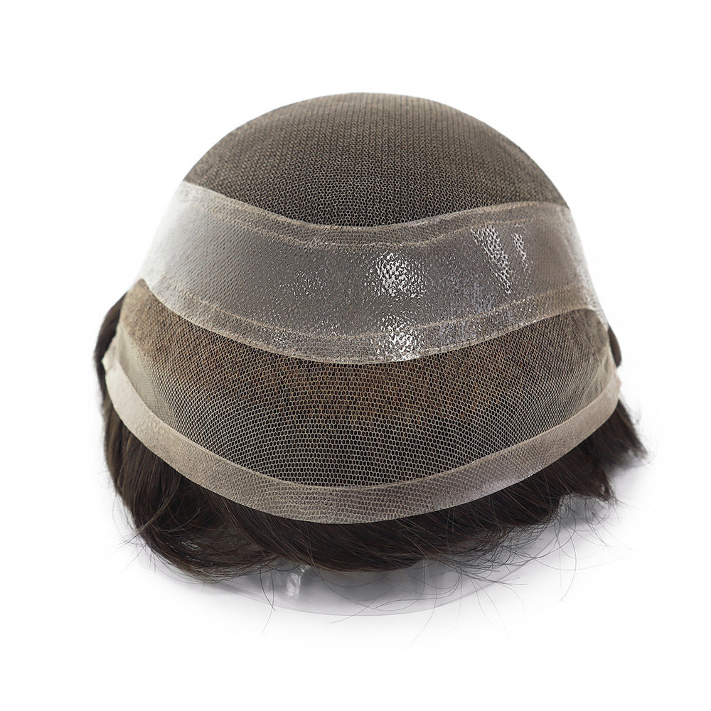 SilkCraftWigs 8x10" Men's Hair System | PU + Lace Base | Hand-Tied | Multi-Color