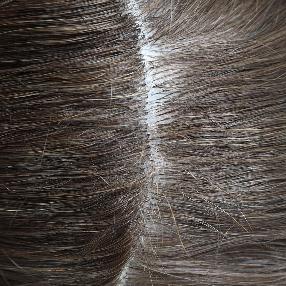 SilkCraftWigs ISKIN 8x10" Men's PU Base Hair System | #4 Color | Hand-Tied