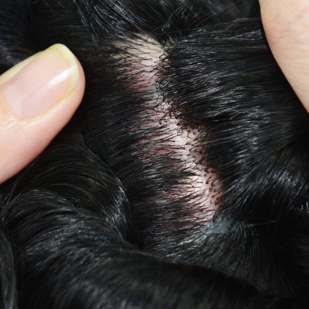 SilkCraftWigs ISKIN 8x10" Men‘s Hair System | Ultra-Thin PU Skin Base | 100% Hand-Tied | 9 Natural Colors